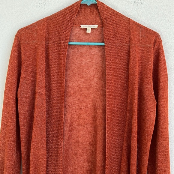 Eileen Fisher 💯 Linen Open Front Cardigan - Picture 2 of 11